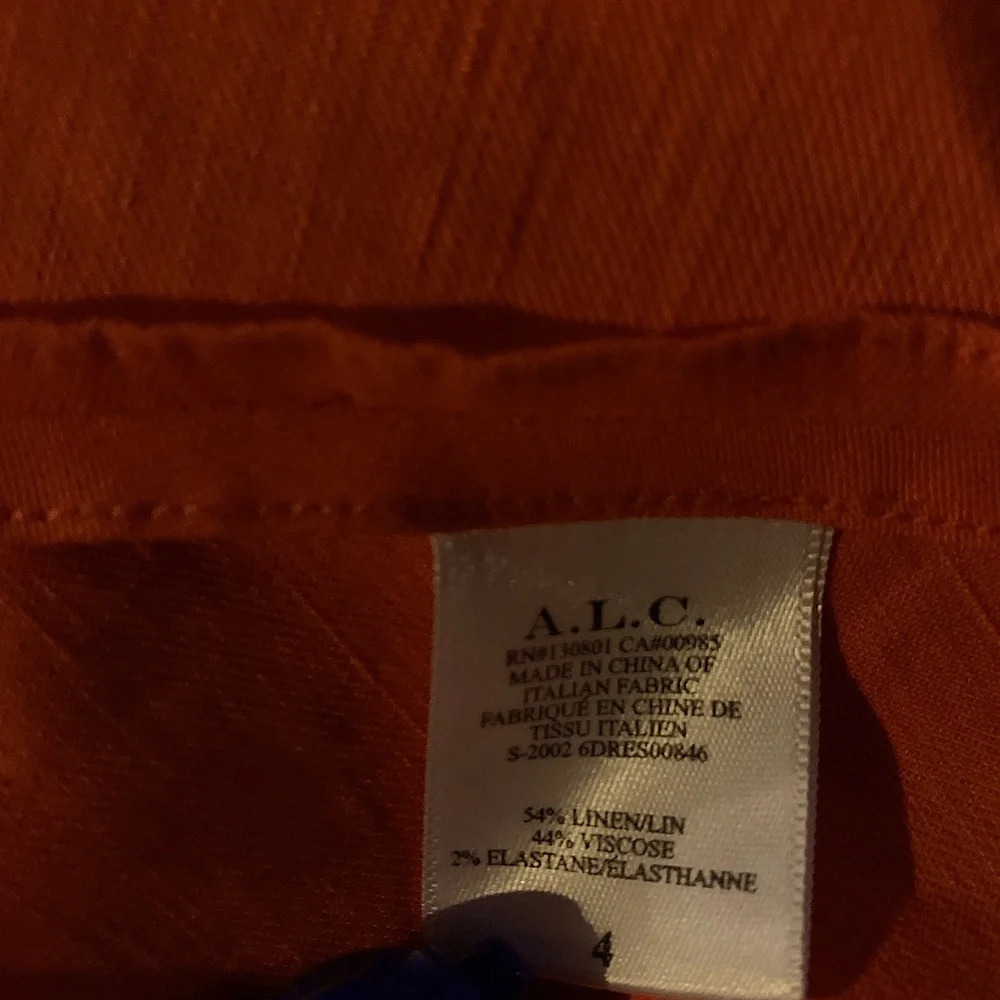 Orange A.L.C. Sabrina Linen Blend Bustier Midi Dress🧡 - Picture 9 of 13